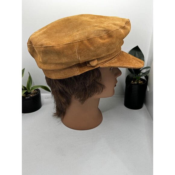 Vintage Camel Suede Newsboy Cap - Picture 5 of 9
